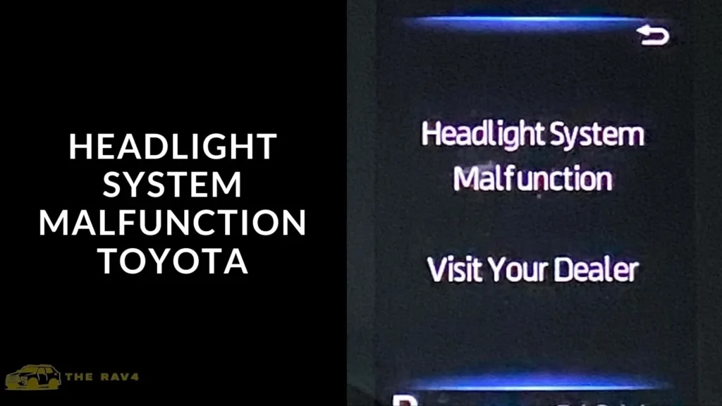 headlight system malfunction toyota